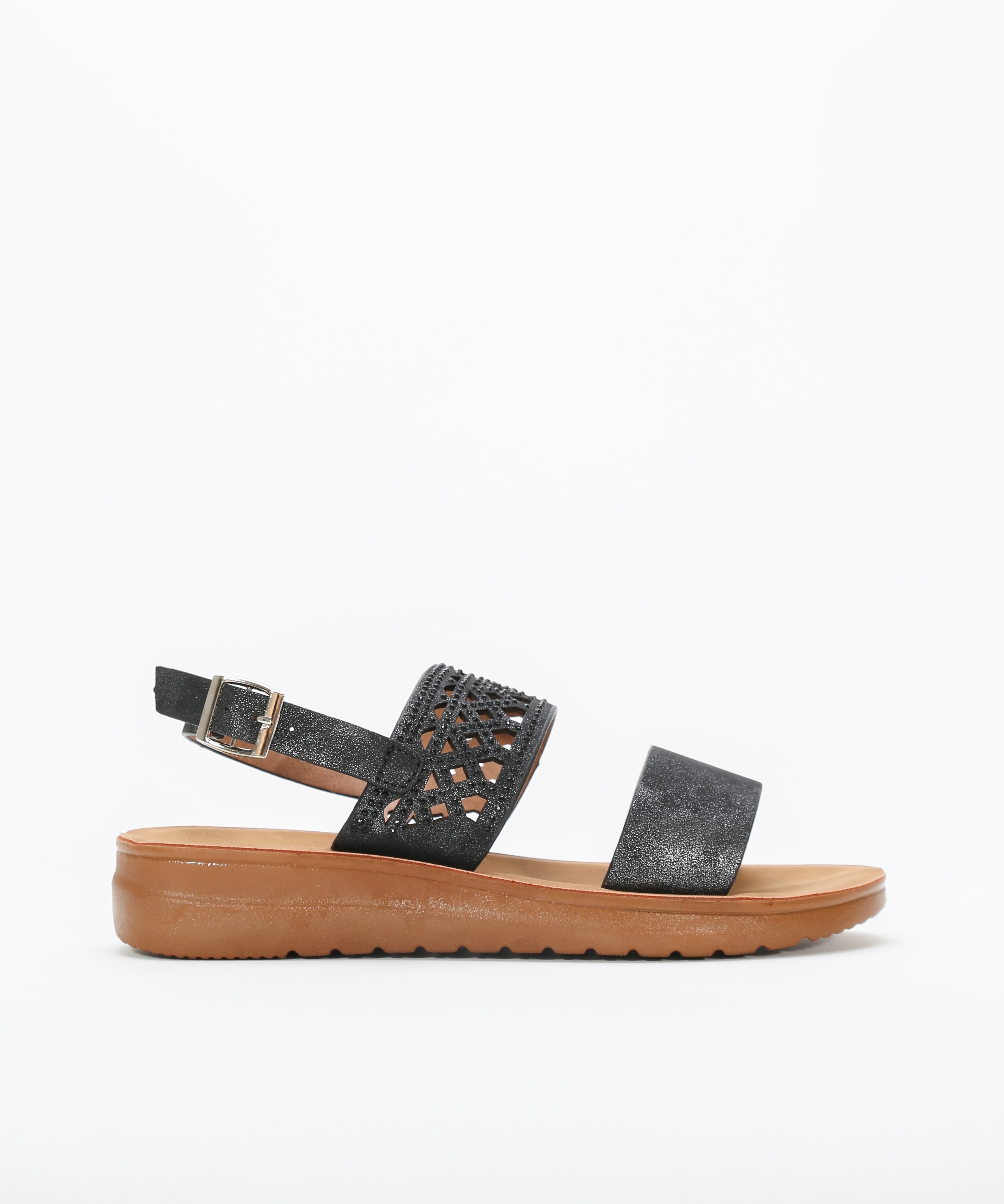 Sandalia plana strass